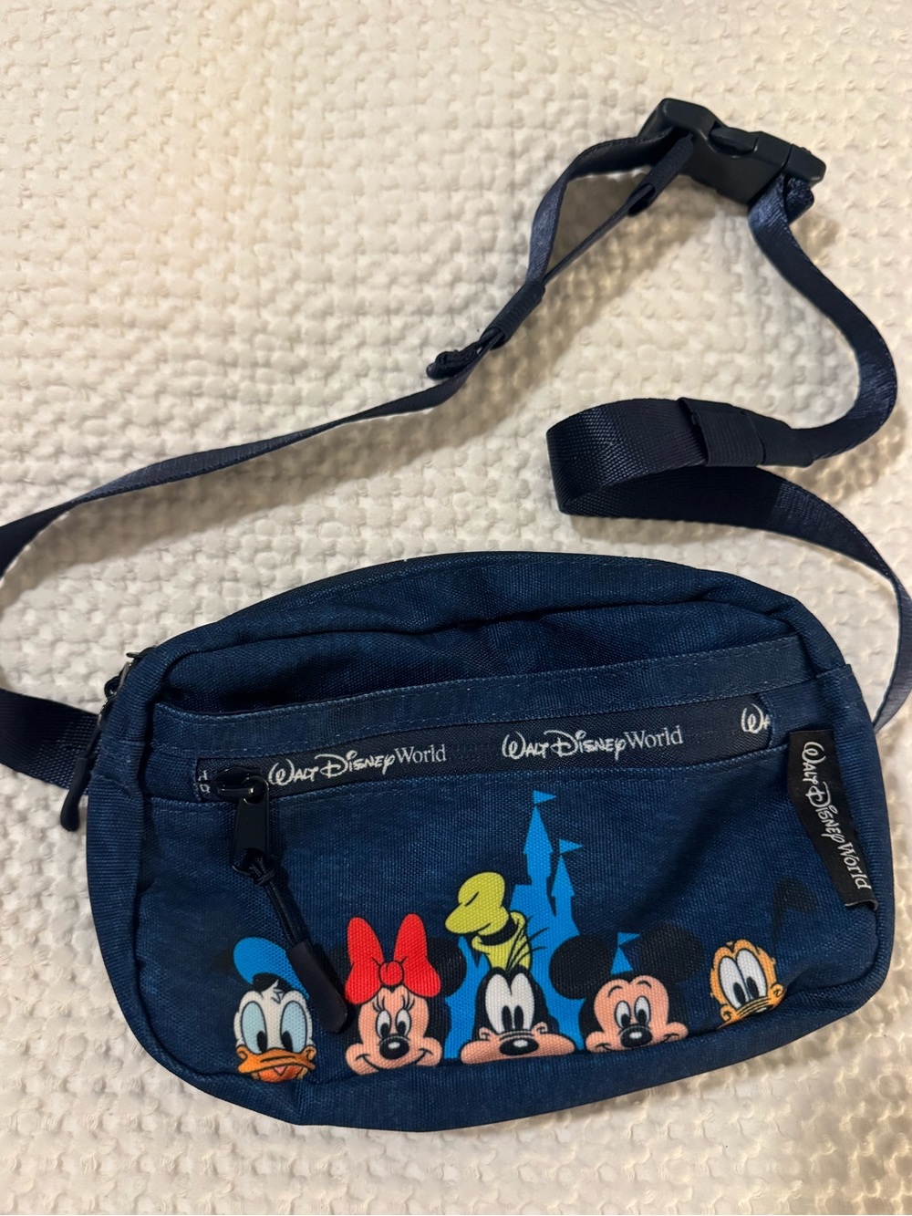 Disney Store Original Navy Blue Character Crossbody Bag